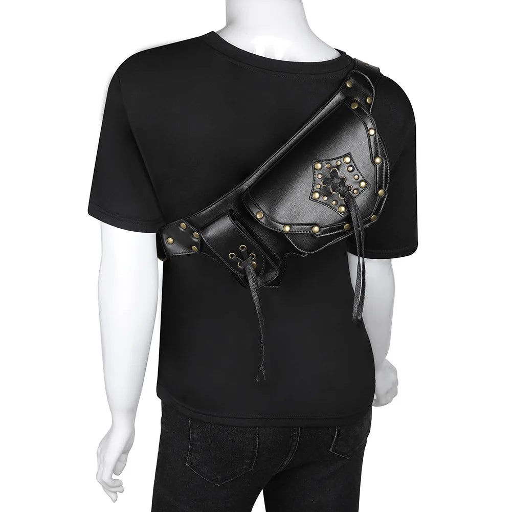 Steampunk Tactical Waist Bag for Outdoor Cycling