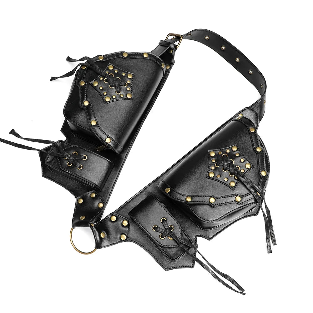 Steampunk Tactical Waist Bag for Outdoor Cycling