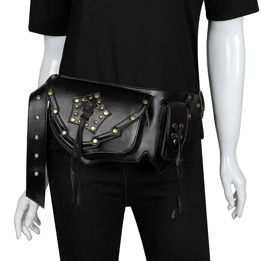 Steampunk Tactical Waist Bag for Outdoor Cycling