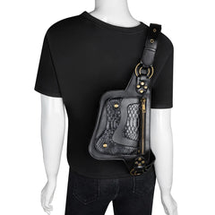 Steampunk Waist Bag Tactical Chest Bag Outdoor Travel Gothic Waist Bag