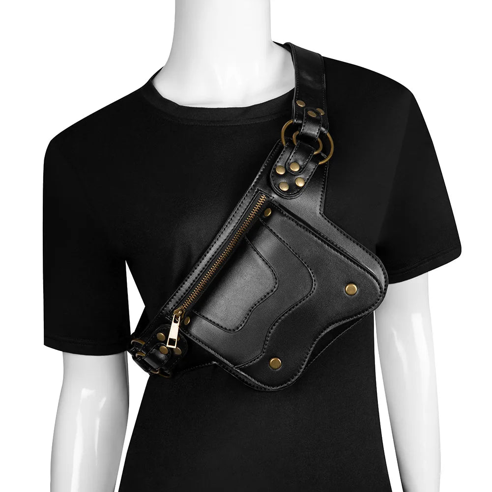 Steampunk Waist Bag Gothic Chest Bum Bag