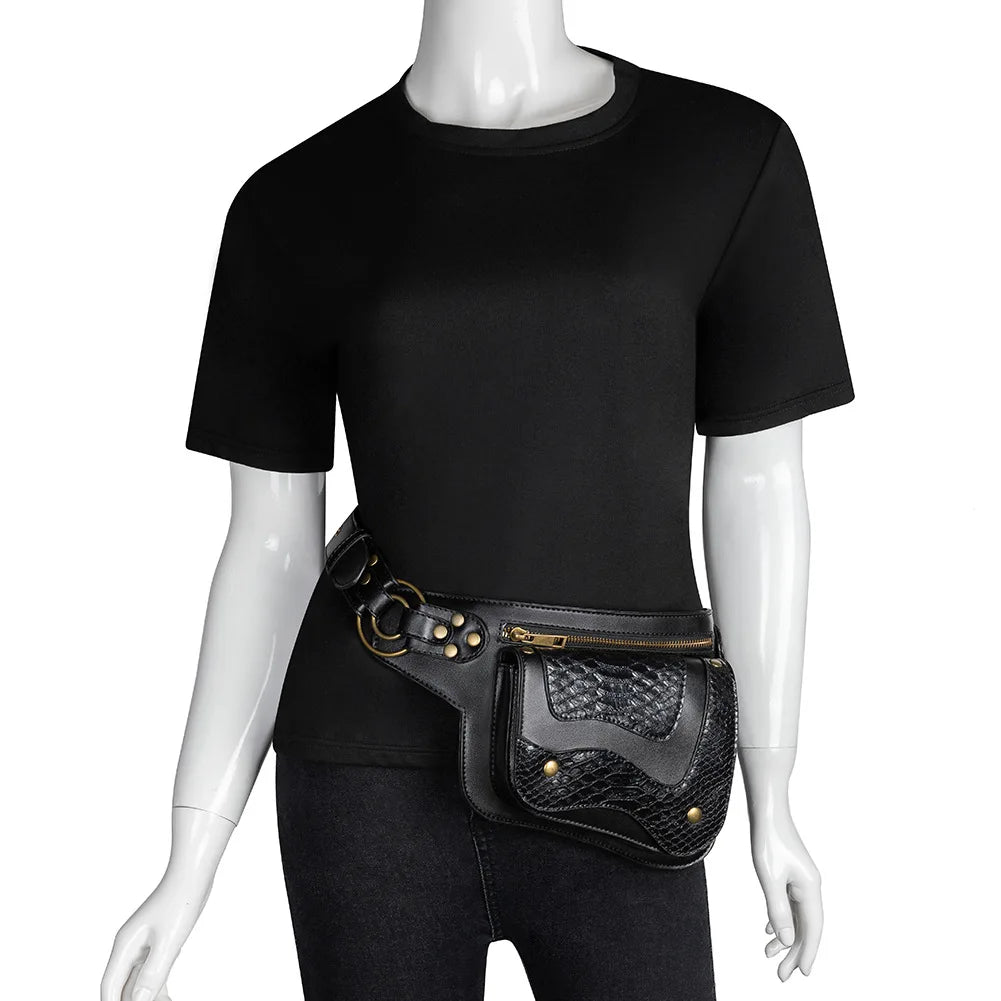 Steampunk Waist Bag Tactical Chest Bag Outdoor Travel Gothic Waist Bag
