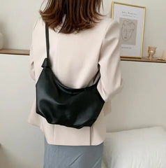 Casual PU Dumpling Bag Large Capacity Fold Crossbody Handbag