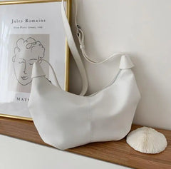 Casual PU Dumpling Bag Large Capacity Fold Crossbody Handbag
