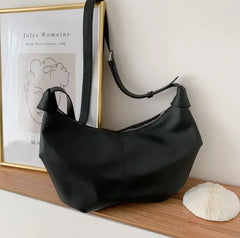 Casual PU Dumpling Bag Large Capacity Fold Crossbody Handbag