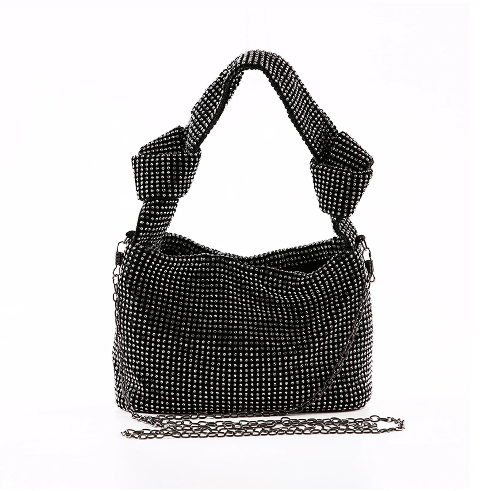 Stylish Rhinestone Knot Shoulder Bag for Party Women