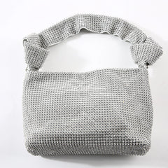 Stylish Rhinestone Knot Shoulder Bag for Party Women