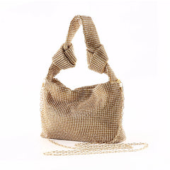 Stylish Rhinestone Knot Shoulder Bag for Party Women