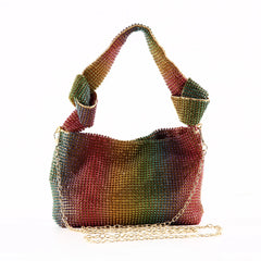 Stylish Rhinestone Knot Shoulder Bag for Party Women