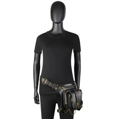 Punk Motorcycle Chain Bag Retro Style Outdoor Waist Leg Fanny Pack