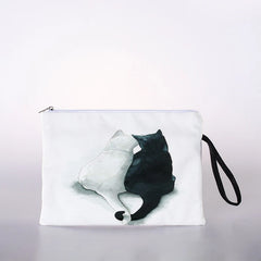 Patterned Digital Printing Travel Cosmetic Bag - Women's Storage