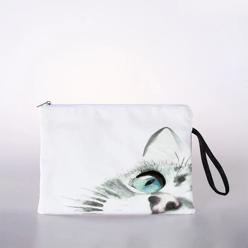 Patterned Digital Printing Travel Cosmetic Bag - Women's Storage