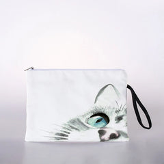 Patterned Digital Printing Travel Cosmetic Bag - Women's Storage