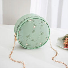Mini Embroidered Chain Crossbody Bag Women's Messenger Bag