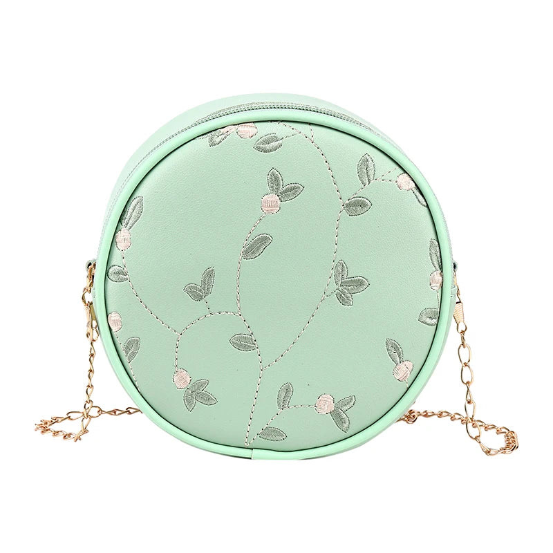 Mini Embroidered Chain Crossbody Bag Women's Messenger Bag