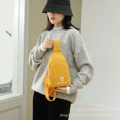 Women's Embroidered Chest Bag Canvas Single Shoulder Bag