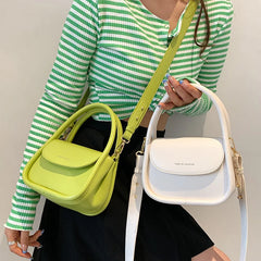 Leather Small Clutch Bag For Women Long Strap Crossbody Shoulder Bag