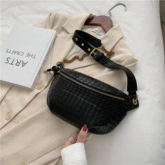 Women's Leather Banana Bag Mini Fashion Phone Girl