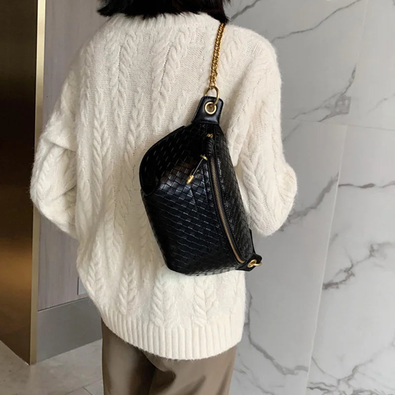 Women's Leather Banana Bag Mini Fashion Phone Girl