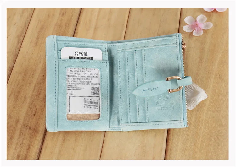 Women's Frosted Leaf Mini Pocket Wallet