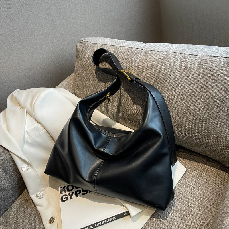 Leather Women's Shoulder Bag Big Bag Casual Daily Shopping Bag