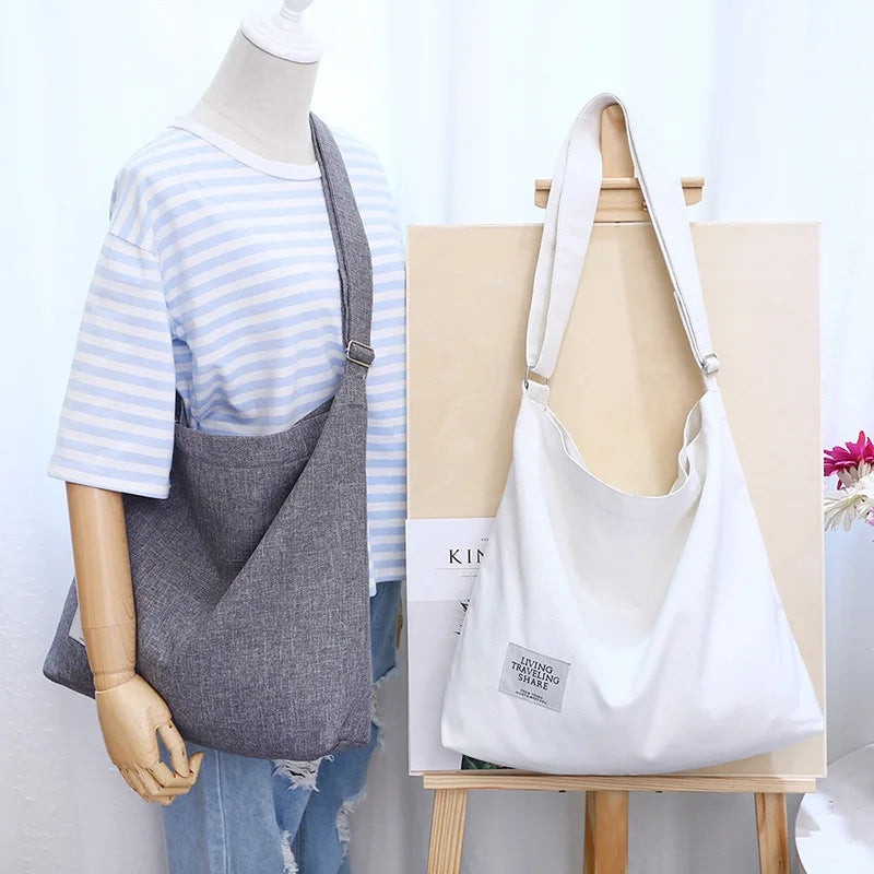 Retro Single Shoulder Bag Canvas Messenger Bag Large Capacity Cross-Body