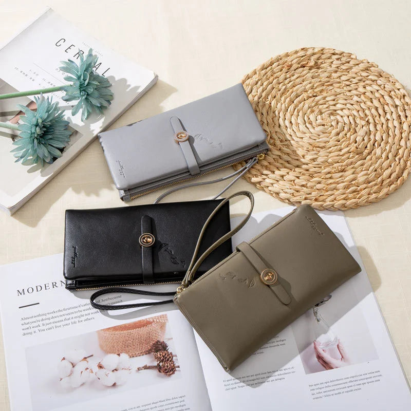 Women's High-Capacity Multifunctional Wallet Buckle Long Portable Belt Wallet