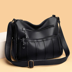 Leather Crossbody Bag for Women Shoulder Handbag Messenger Bag