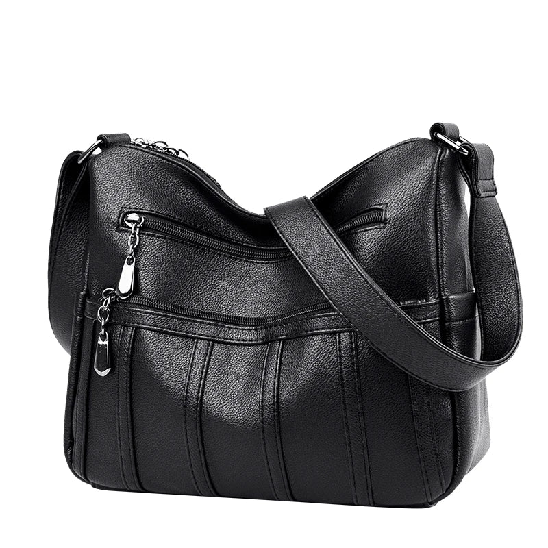 Leather Crossbody Bag for Women Shoulder Handbag Messenger Bag