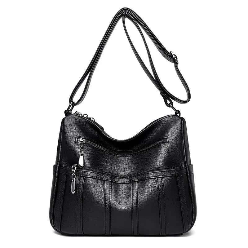 Leather Crossbody Bag for Women Shoulder Handbag Messenger Bag