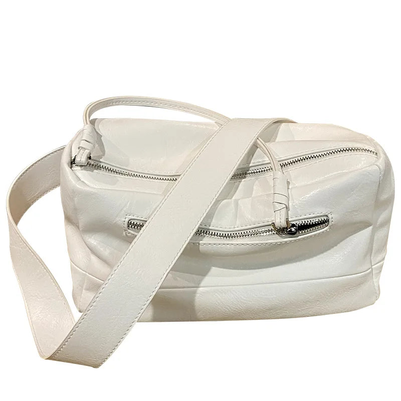 Women Soft PU Leather Shoulder Bag Large Capacity Crossbody Handbag