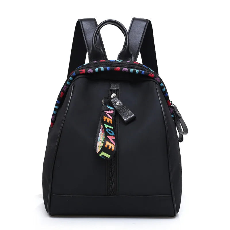 Women's Oxford Backpack Casual Waterproof Travel Black Bag Girls School Mini
