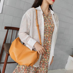 Women's Messenger Bag Large Capacity Soft Leather Tote Bag Shoulder Handbag