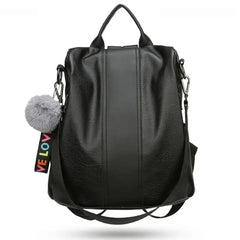 Womens Faux Leather Shoulder Bag Satchel Handbag Backpack