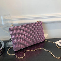 Glitter Crossbody Bag Chain Strap Shoulder Underarm Messenger Bag