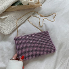 Glitter Crossbody Bag Chain Strap Shoulder Underarm Messenger Bag
