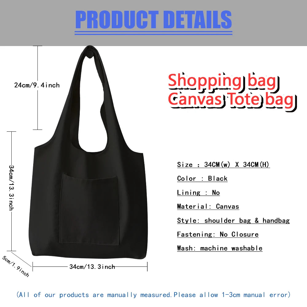 Kpop Large Tote Bag Shoulder Bag Washable Foldable