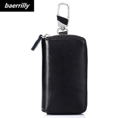 Womens Key Wallet Leather Zipper Girl Housekeeper Key Case Female Key Holder Bag