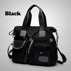 Womens Multi-Pocket Waterproof Nylon Cross Body Travel Bag Solid Handbag