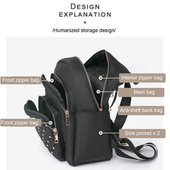 Large Capacity Travel Backpack for Women, Casual Bag for College