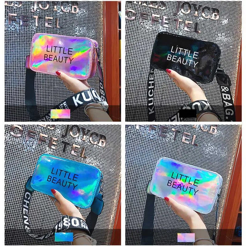 Womens Laser Handbags Purses Mini Crossbody Bag Chain Sweet Candy Shoulder Bag
