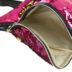 Womens Reversible Mermaid Sequins Glitter Waist Bum Bag Pack