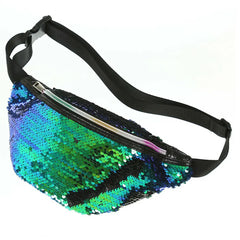Womens Reversible Mermaid Sequins Glitter Waist Bum Bag Pack