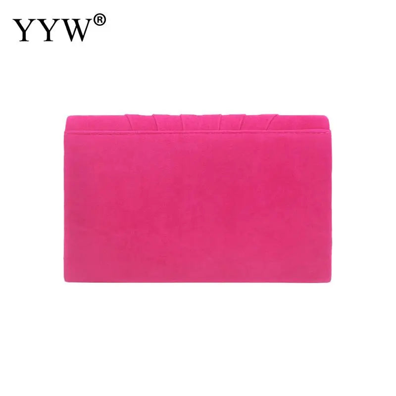 Rose Red Envelope Clutch Evening Bag