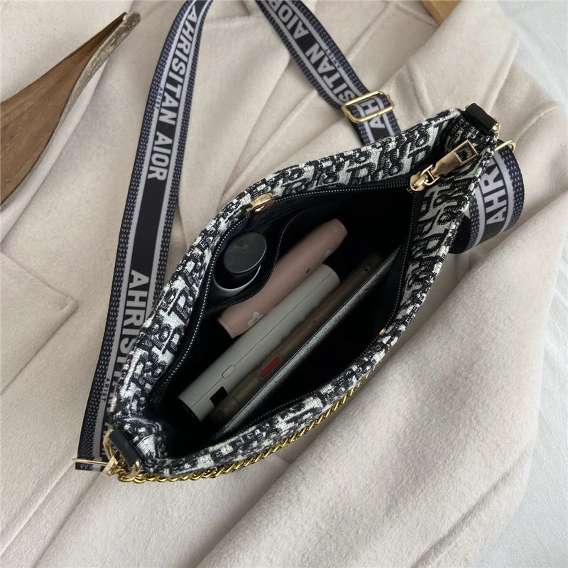 Vintage Letter Women Crossbody Bags Woman Handbags Versatile Handbag