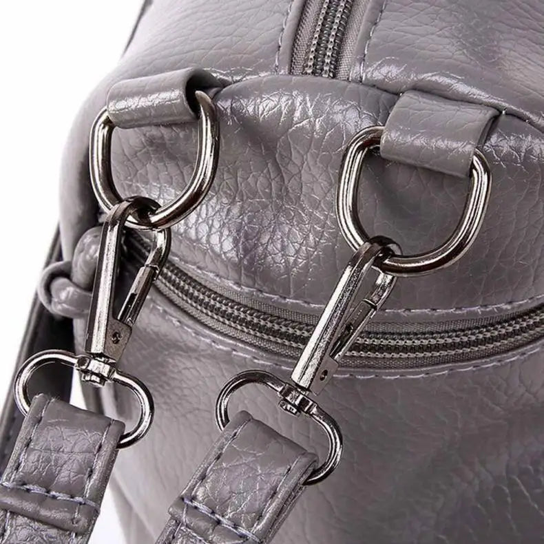 Women's Leather Tote Handbag Large Capacity Waterproof