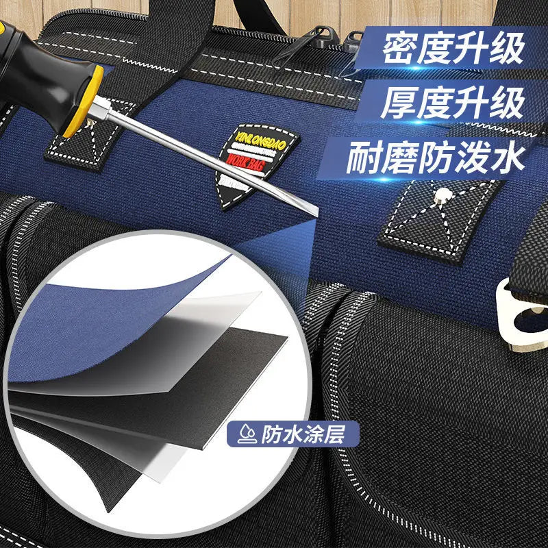Multifunctional Pocket Messenger Site Bag for Woodworking Electrician