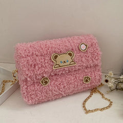 Wool Crossbody Bag Hand Woven Handbag Shoulder Snack Bag