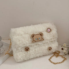 Wool Crossbody Bag Hand Woven Handbag Shoulder Snack Bag