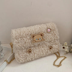 Wool Crossbody Bag Hand Woven Handbag Shoulder Snack Bag